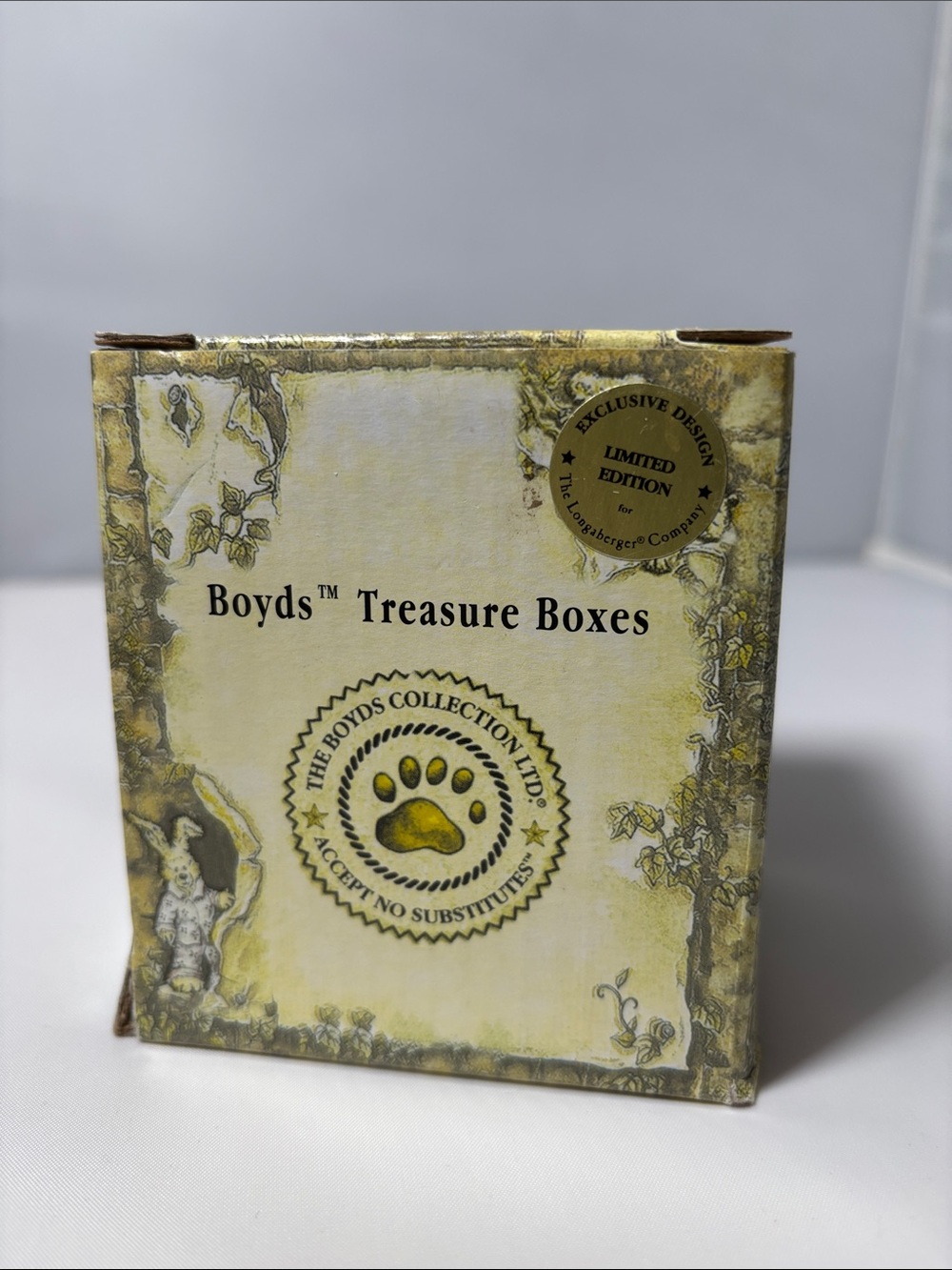 Boyds and Longaberger Sage Basketblooms Treasure Box - Picture 2 of 14